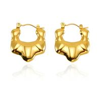 TTPSRY Ohrringe Creolen Damen Gold Ohrhänger Vintage Hohlmuster Schmuck Ohrschmuck Geschenk Elegante Ohrringe für Frauen Mädchen Alltag Party Hochzeit