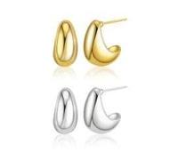 TTPSRY Ohrringe Creolen Damen Ohrstecker Set Helix Piercings Schmuck Ohrhänger Piercing Ohr Huggie Hoop Earrings Edelstahl Ohrschmuck Hypoallergen Ohrclips Geschenk