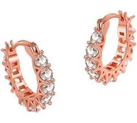 TTPSRY Ohrringe Damen Creolen mit Zirkonia Kristall Silber Schmuck Ohrstecker Hängend Elegant Hochzeit Geschenk Ohrhänger Klassisch Modeschmuck für Frauen Mädchen Alltag Party(Roségold)