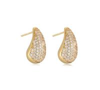 TTPSRY Ohrringe Damen Gold Tropfen Form Ohrstecker Helix Piercings mit Herzmuster Schmuck Piercing Ohr Set Elegant Ohrhänger für Frauen Mädchen Alltag Geschenk