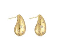 TTPSRY Ohrringe Damen Gold Tropfen Form Ohrstecker Helix Piercings mit Herzmuster Schmuck Piercing Ohr Set Elegant Ohrhänger für Frauen Mädchen Alltag Geschenk
