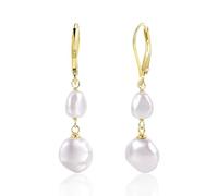 TTPSRY Ohrringe Damen Perlen Hängend Tropfen Elegant Statement Quaste Ohrringe 14K/18K Vergoldet Perlenohrringe Anhänger Hochzeit Schmuck Zubehör Geschenke für Frauen Mädchen (Gold A)