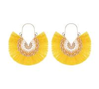 TTPSRY Ohrringe Damen Quaste Boho Ethno Ohrhänger Gold Filigran Fransen Statement Schmuck Vintage Tropfen Ohrringe Handgefertigt Groß Leicht Hängend Festival Bohemian Schmuck für Frauen Mädchen