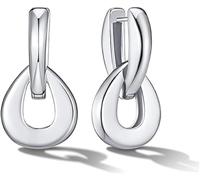 TTPSRY Ohrringe Damen Tropfen Design Ohrhänger Gold Schmuck Modeschmuck Ohrschmuck Statement Ohrringe Elegant Creolen Geschenk Frauen Mädchen Hochzeit Party Alltag(Silber)