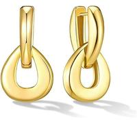 TTPSRY Ohrringe Damen Tropfen Design Ohrhänger Gold Schmuck Modeschmuck Ohrschmuck Statement Ohrringe Elegant Creolen Geschenk Frauen Mädchen Hochzeit Party Alltag(Gold)