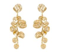 TTPSRY Ohrringe für Damen Unregelmäßige Blütenblatt Ohringe Boho Ohrringe Hypoallergene Ohrstecker Quaste Blumen Ohringe Modeschmuck Earrings (Gold)