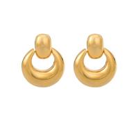 TTPSRY Ohrringe für Frauen Doppelte Creolen Kristall Runde Trapezohrringe Metall Ohrringe Statement Geometrische hypoallergene Geschenk für Urlaub Jubiläum