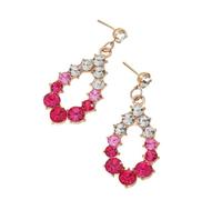 TTPSRY Oval Tropfen Ohrringe Zirkonia Schmuck Damenohrringe Elegant Luxuriös Hängend Glänzend Hochwertig Stilvoll Klassisch Zeitlos