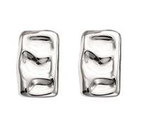 TTPSRY Rechteckige Geometrische Ohrstecker Metallisch Glänzend Strukturierte Oberfläche Minimalistischer Schmuck Damen Ohrringe Elegant Zeitlos
