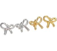 TTPSRY Schleife Ohrstecker Piercing Ohr Helix Piercings Schmuck Damen Mädchen Ohrringe Edelstahl Hypoallergen Ohrstecker Set Knoten Design Ohrschmuck Modeschmuck Geschenk