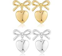 TTPSRY Schleife Ohrstecker Piercing Ohr Helix Piercings Schmuck Damen Mädchen Ohrringe Edelstahl Hypoallergen Ohrstecker Set Knoten Design Ohrschmuck Modeschmuck Geschenk