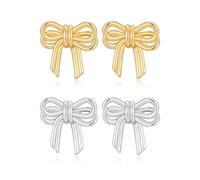 TTPSRY Schleife Ohrstecker Piercing Ohr Helix Piercings Schmuck Damen Mädchen Ohrringe Edelstahl Hypoallergen Ohrstecker Set Knoten Design Ohrschmuck Modeschmuck Geschenk