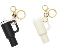TTPSRY Stanley Cup Zubehör 2 Stück Schmetterling Becher Schlüsselanhänger Set Mini Trinkbecher Anhänger für Tasche,Dekorativer Schlüsselbund