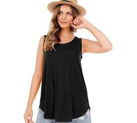 TTPSRY Tank Top Damen Ärmellos Rundhals Basic Tops Sommer Casual Trägertop Locker Shirt Oberteile Achselshirts Trägershirt Spaghettiträger Weste Elegant Sport Alltag