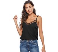TTPSRY Tank Top Damen Spaghettiträger Vausschnitt Tops Sommer Ärmellos Trägertop Basic Tops Elegant Neckholder Trägershirt Weste Ärmelloses Shirt Achselshirts Oberteile für Alltag Freizeit
