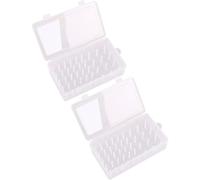 Tubayia 2 Leer Klar Garnbox Nähgarnhalter Aufbewahrungsbox für 42 Nähgarn