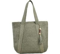 Tubayia Strandtasche Damen Groß Stroh, Korbtasche Geflochten mit Reißverschluss, Sommer Gewebte Handtasche,Gewebte Umhängetaschen, Eimer Korbtasche für Outdoor Reise Arbeit Einkaufen Party (Grün)