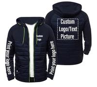 Tuboshu Benutzerdefinierte Hoodie für Männer Entwerfen Sie Ihre Eigene Jacke Fügen Sie Logo Foto Text Personalisierte Reißverschluss Sweatshirt Frühling Herbst Winter Mantel color7,L