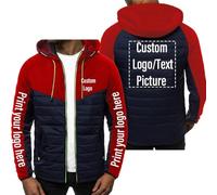 Tuboshu Benutzerdefinierte Hoodie für Männer Entwerfen Sie Ihre Eigene Jacke Fügen Sie Logo Foto Text Personalisierte Reißverschluss Sweatshirt Frühling Herbst Winter Mantel color4,XXL