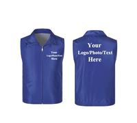 Tuboshu Benutzerdefinierte Logo Weste Gedruckt Bild/Text Weste Sommer Ärmellose Dünne Atmungsaktive Weste Männer Frauen Casual Jacke Mantel Color3,3XL