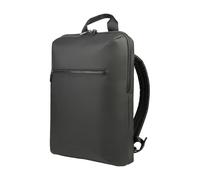 Tucano Gommo Backpack Rucksack für Laptop 15,6" und MacBook 16", Gepolsterter Laptoprucksack aus Gummiertem Material, Atmungsaktiver Rücken, Trolley-Band, Arbeitsrucksack, 29x41x11,5 cm, Schwarz