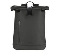 Tucano, Gommo Rolltop Laptop-Rucksack für MacBook Pro 16" und 15,6" Laptop aus Gummiertem Material, Arbeitsrucksack für mit Rollverschluss, Gepolsterter Tasche und Trolley-Band, Schwarz
