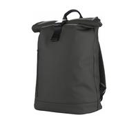 Tucano, Gommo Rolltop Laptop-Rucksack für MacBook Pro 16" und 15,6" Laptop aus Gummiertem Material, Arbeitsrucksack für mit Rollverschluss, Gepolsterter Tasche und Trolley-Band, Schwarz