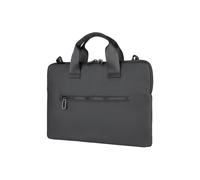 Tucano, Gommo Super Slim Tasche für PC Laptop 14" und MacBook Air 15", Schlanke Computertasche mit Abnehmbarem Schultergurt und Zubehörfach, Wasserabweisendes Gummimaterial, 36x25,5x2 cm, Schwarz