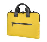 Tucano, Gommo Super Slim Tasche für PC Laptop 14" und MacBook Air 15", Schlanke Computertasche mit Abnehmbarem Schultergurt und Zubehörfach, Wasserabweisendes Gummimaterial, 36x25,5x2 cm, Gelb