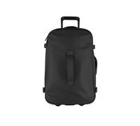 Tucano, Gommo Trolley Handgepäck 53x39x25 cm, Kabinenkoffer mit Laptopfach für 15,6" und MacBook 16", Trolley aus Gummiertem, Wasserabweisendem Material, Leisen Rollen und Teleskopgriff, Schwarz