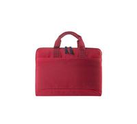 Tucano Smilza Laptoptasche aus Nylon für 13/14 Zoll Notebooks, mit schockabsorbierender Innenpolsterung und Abnehmbarer Schultergurt - Rot