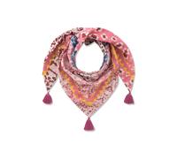 Tuch aus organischer Baumwolle mit verschiedenen Animal-Prints und STAY WILD-Schriftzug pink - Gr. - one size