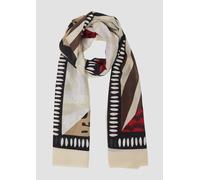 Tuch mit All-over-Print und Fransen ONESIZE creme 2166625.07D0.ONESIZE