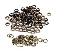 Tüllen Kit Antik Messing Bronze Schwarz Gold Runde Öse Ösen für Kleidung Leathercraft Canvas Banner(10mm 100sets)