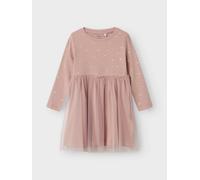 Tüllkleid NAME IT "NMFNADJA LS DRESS NOOS" Gr. 110, N-Gr, rosa (deauville mauve) Mädchen Kleider (73079318-110) deauville mauve