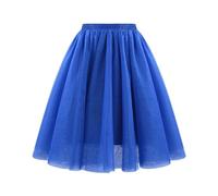 Tüllrock Blau,Rockabilly Rock,Tüllrock Damen Tütü Lang Tüll Rock Tutu Tüllröcke Karneval Kostüm Midi Skirt Tuellrock Bunter Kurz Langer Bunt Faschingskostüme, Blau