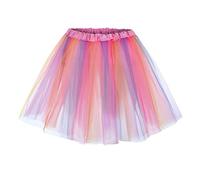 Tüllrock Damen Pastell Regenbogen 3 Lagen Ballett Tüll Rock Bunter Tanz Ballettrock Minirock Tütü Röcke Für Frauen Prinzessin