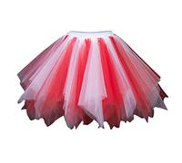 Tüllrock Damen Petticoat Unterrock Kurz Bunt Rock Damen Ballett Retro Tutu 50er Jahre Rockabilly Röcke Tütü Damenrock 1950er Karneval Frauen Tanzrock Tüll Mini Faschingskostüme Für Erwachsene