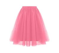 Tüllrock Damen Tutu Klassisch Rock Ballett Petticoat Unterrock Tütü Rock Tutu Röcke Tüll mit Bogen 50er Ballet Elastisch Tanzrock Tanzkleid Ballkleid Karneval Kostüme Tanzen Tanzröcke