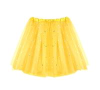 Tüllrock Faschingskostüme Kinder Tütü Glitzer Rock Tüll Pailletten Sterne Tüllrock Mädchen Tulle Tutu Karneval Kostüm Prinzessin Party Tanzkleid Röcke Kleinkinder Ballett Skirt Fasching