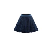 Tüllrock HAPPY GIRLS, Mädchen, Gr. 116, navy, Tüll, Obermaterial: 100% Polyester. Futter: 100% Polyester, unifarben, Basic knieumspielend, Röcke, Stufenrock mit aufgesetzten Rüschen und elastischem Gl