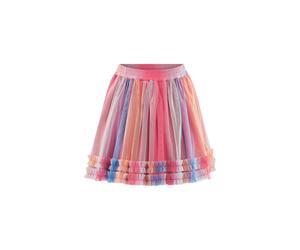 Tüllrock HAPPY GIRLS, Mädchen, Gr. 128, multicolour, Tüll, Obermaterial: 100% Polyester. Futter: 100% Polyester, bedruckt, Basic knieumspielend, Röcke (49829063-128) multicolour