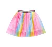 Tüllrock Kinder Ballettrock Regenbogen Minirock Prinzessin Tanzkleid Mädchen Tüll Tanz Röcke für Kinder Tutu Röcke Mädchen Tutu Tüll Sterne Funkelnde Pailletten Ballett Rock