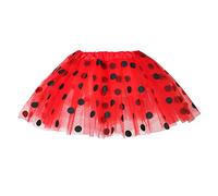 Tüllrock Kinder Tutu Tüll Rock Mädchen Weiße Punkte Petticoat Unterrock Kurz Ballett Tanzrock Tütü Röcke für Karneval Kostüm Fasching Festlich Party Tanzen Prom Cosplay Tütürock 2-8 Jahre