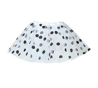 Tüllrock Kinder Tutu Tüll Rock Mädchen Weiße Punkte Petticoat Unterrock Kurz Ballett Tanzrock Tütü Röcke für Karneval Kostüm Fasching Festlich Party Tanzen Prom Cosplay Tütürock 2-8 Jahre