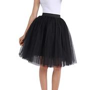 Tüllrock Lang Damen Mit Elastische Hohe Taille Puffy Tüll Röcke Tütü Rock Rockabilly Midirock Große Größen