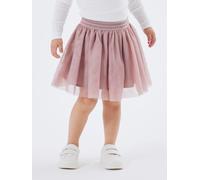 Tüllrock NAME IT "NMFNUTULLE SKIRT NOOS", Mädchen, Gr. 104, rosa (altrosa), Tüll, Obermaterial: 100% Polyester, unifarben, ausgestellt mini, Röcke, Kunstfaser, Tüll (46512067-104) altrosa