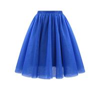 Tüllrock, Tütü Damen A Linien Rockabilly Tüllrock Bunt Tutu Röcke Tüll Elastische Lang Vintage Ballet Tanzkleidung Kurz Ballett Unterrock Tanzen Fancy Dress Hohe Taille Elastisch Kostüm