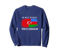 Türkiye Azerbaycan bir millet iki devlet Türk Sweatshirt