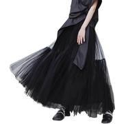 TüTü Damen Bunt - Damen A Linie Tüll Party Dinner Tutu Rock dehnbarer hoch taillierter ausgestellter Rock